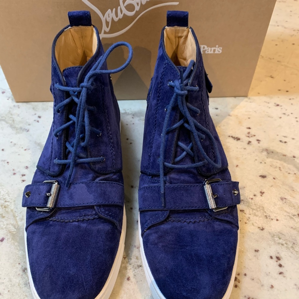 Christian Louboutin Nono Strap flat veau velours - Picture 2 of 8